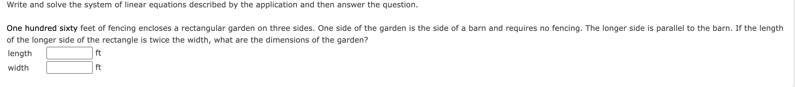 Write and solve the system of linear equations