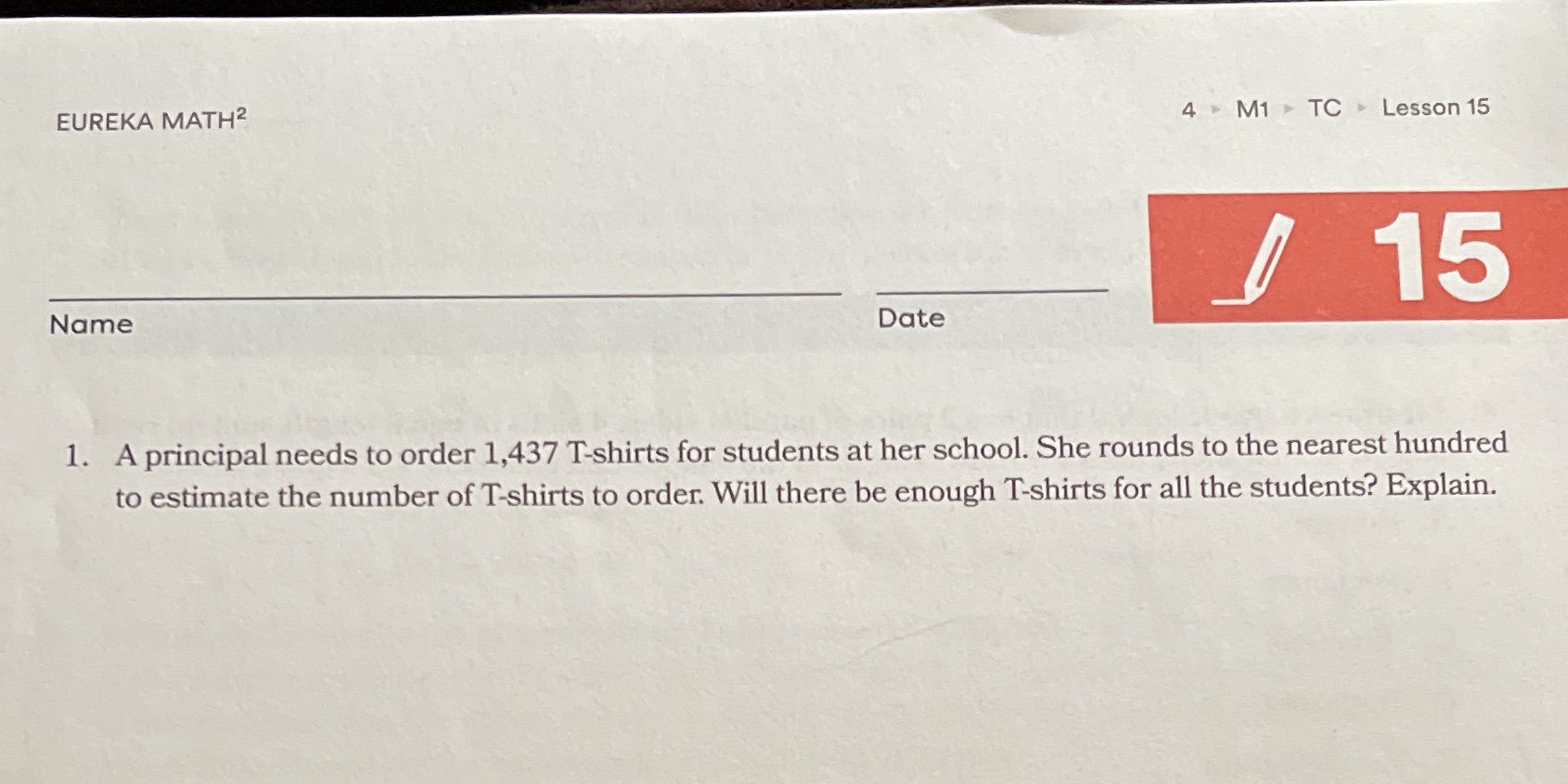 EUREKA MATH2 4 - M1  style=