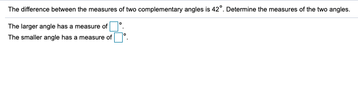 The difference between the measures of two