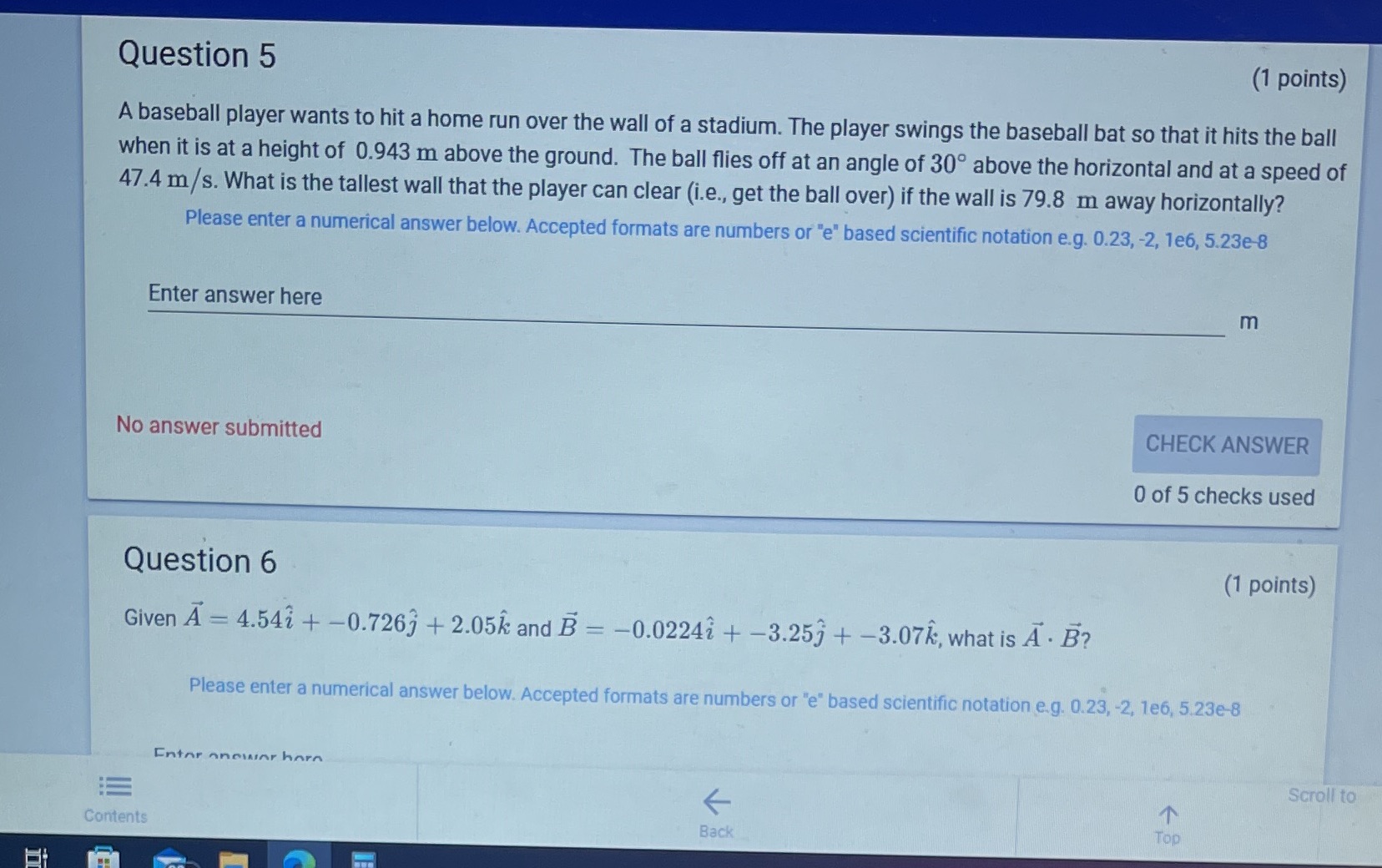 Answer question 5 & 6 please Question 5 (1
