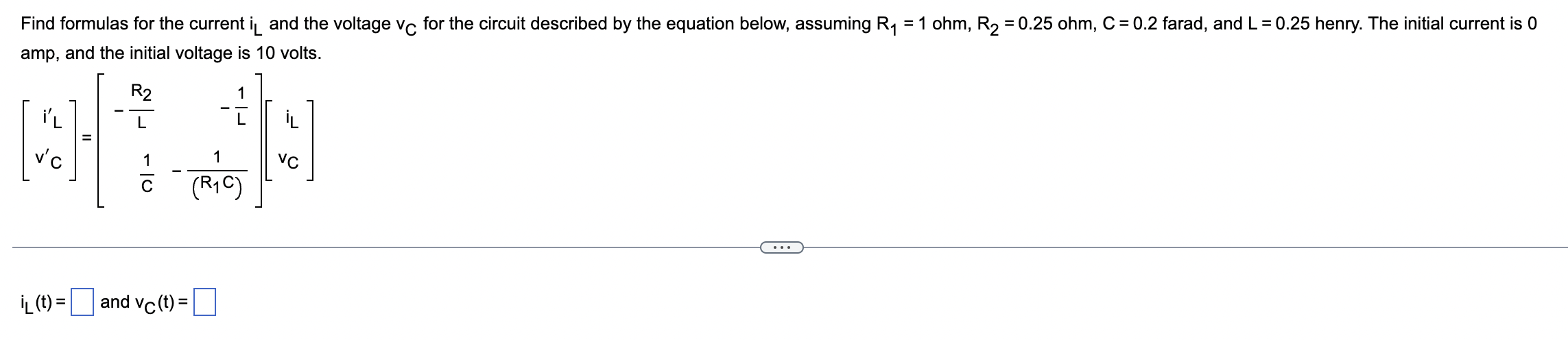Find the steadystate vector for the matrix below.