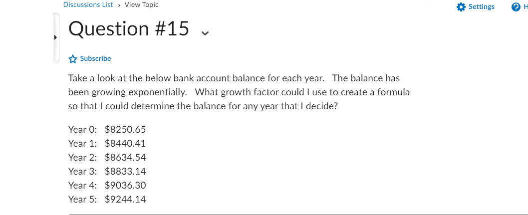 Discussions List  style=