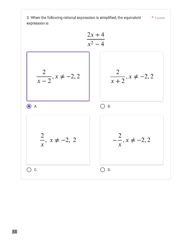 Each question in Part A is worth 2 marks. Read