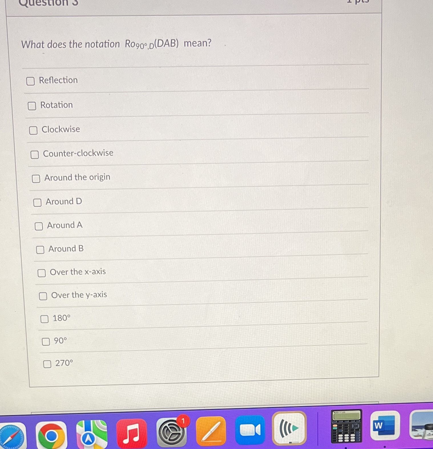 Question s What does the notation Rogo. D(DAB)