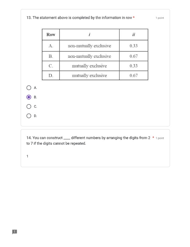 Each question in Part A is worth 2 marks. Read