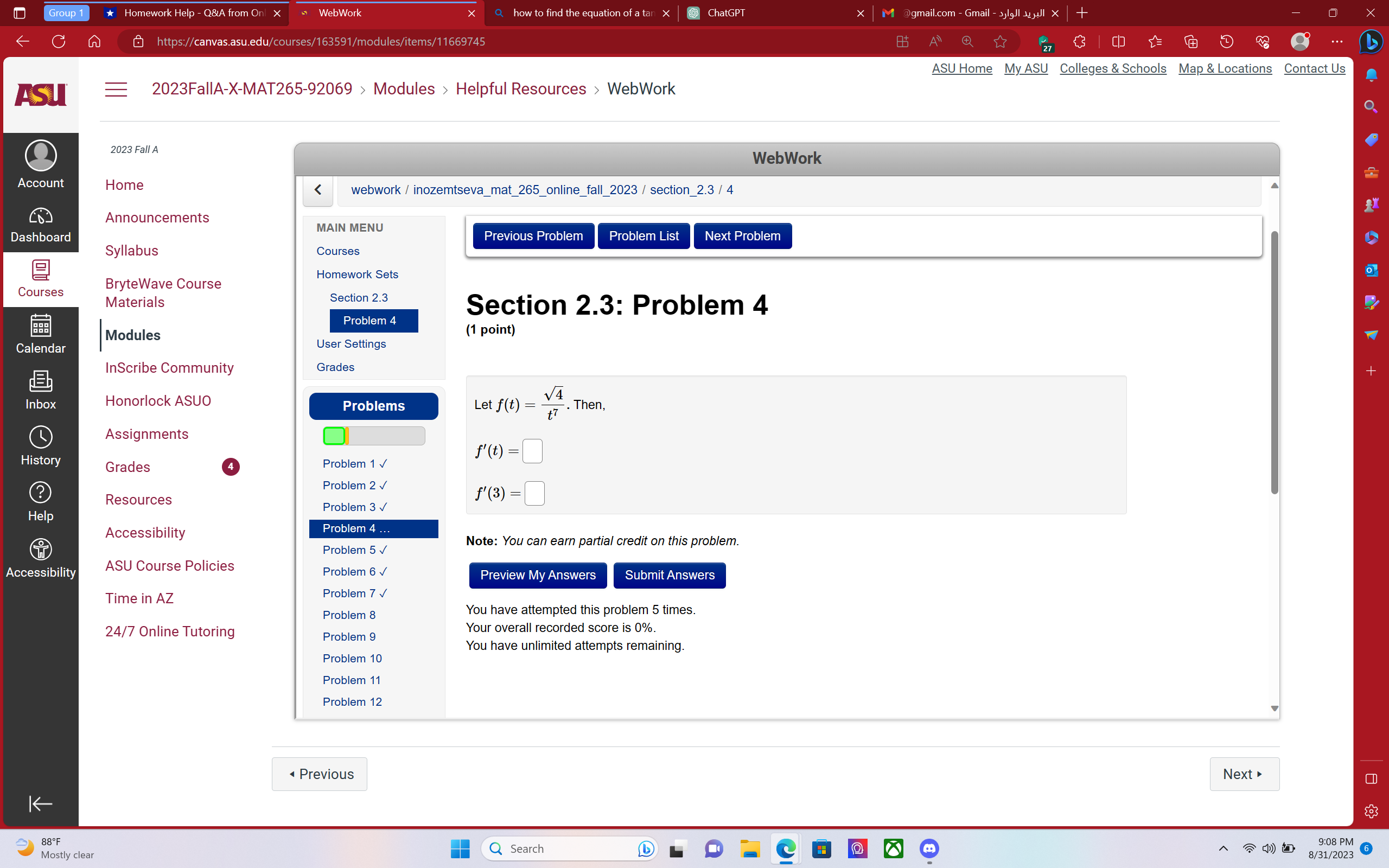 Group 1 Homework Help - Q&A from Onl x WebWork x
