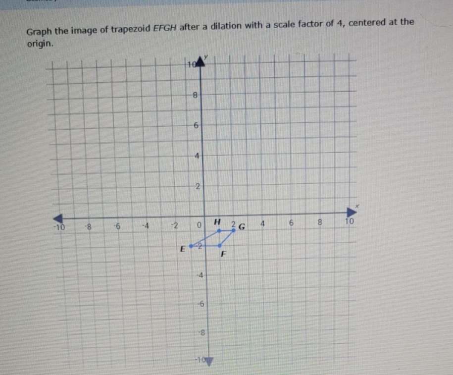 dialation: graph the image Graph the image of