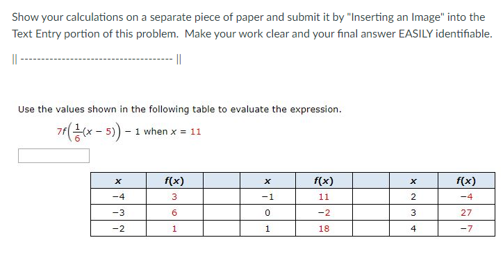 Show your calculations on a separate piece of