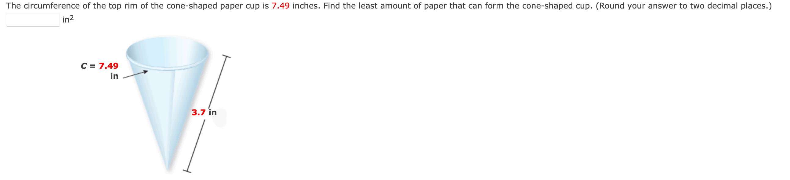 Solve Geometry question The circumference of the