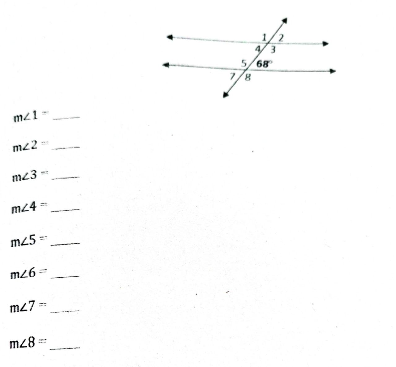 Topic: Lines and Angle Pairs in Transversal Line