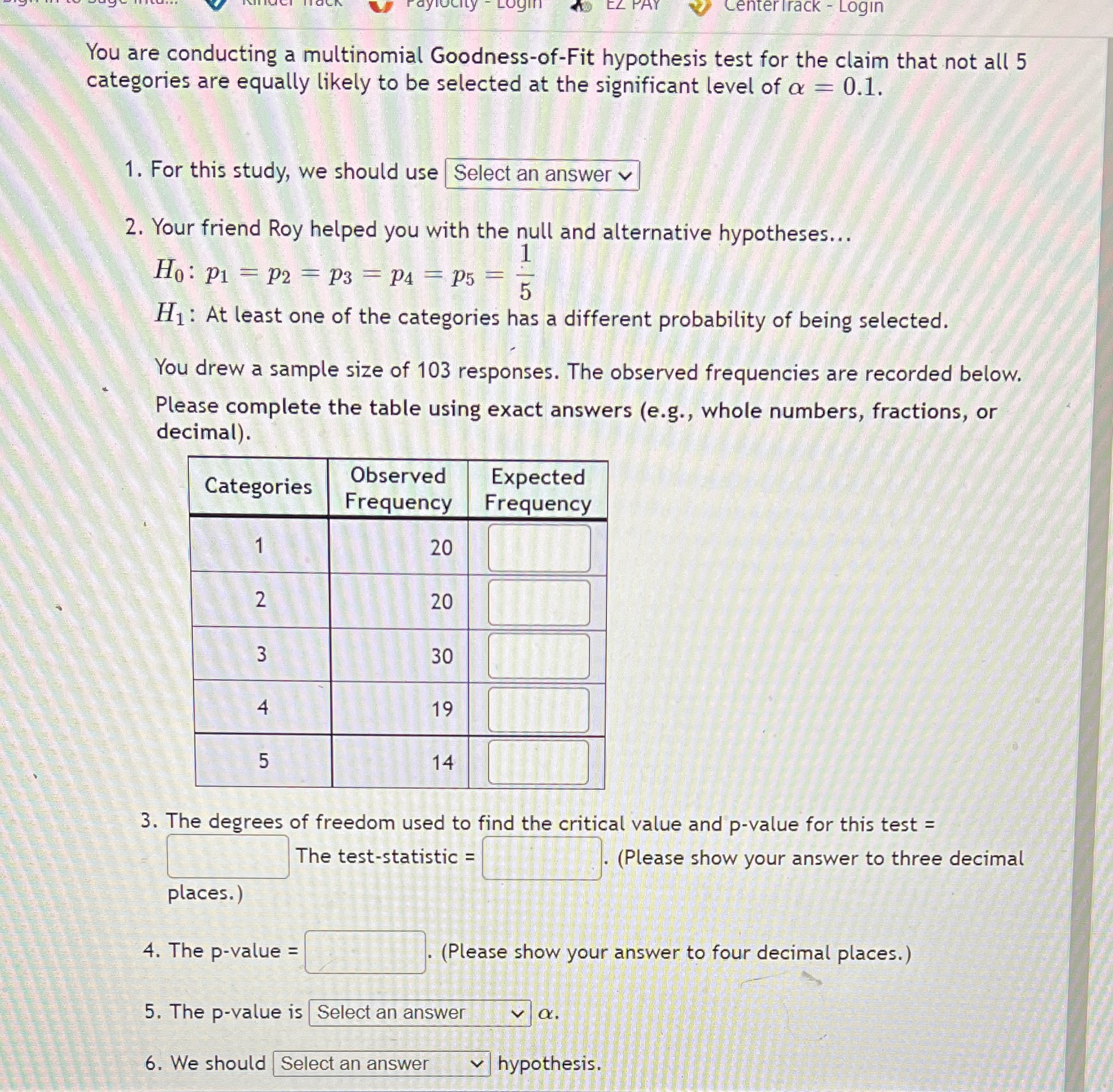 What is the solution ? Center Track - Login You