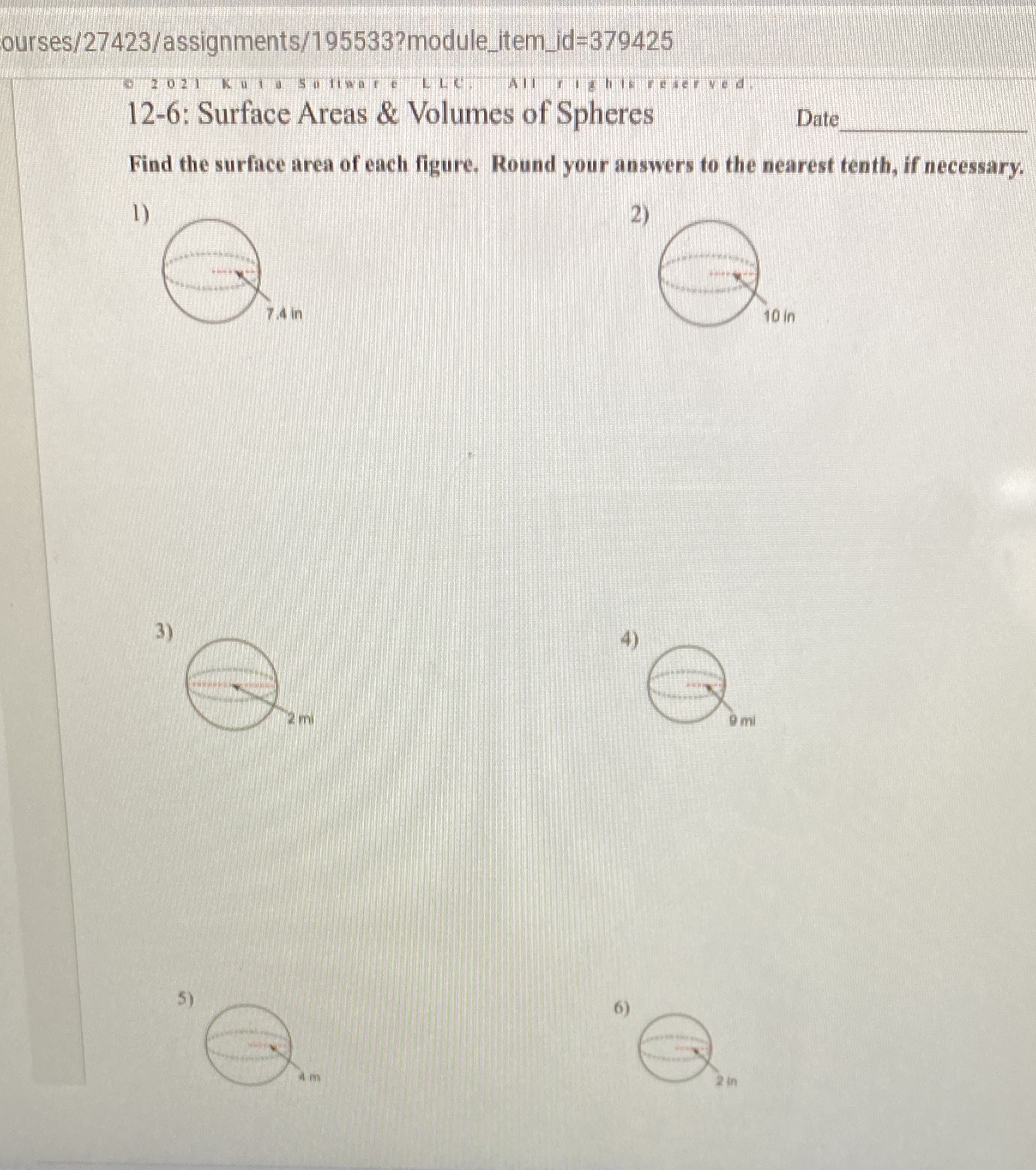 Round answers to the nearest tenth . Please show
