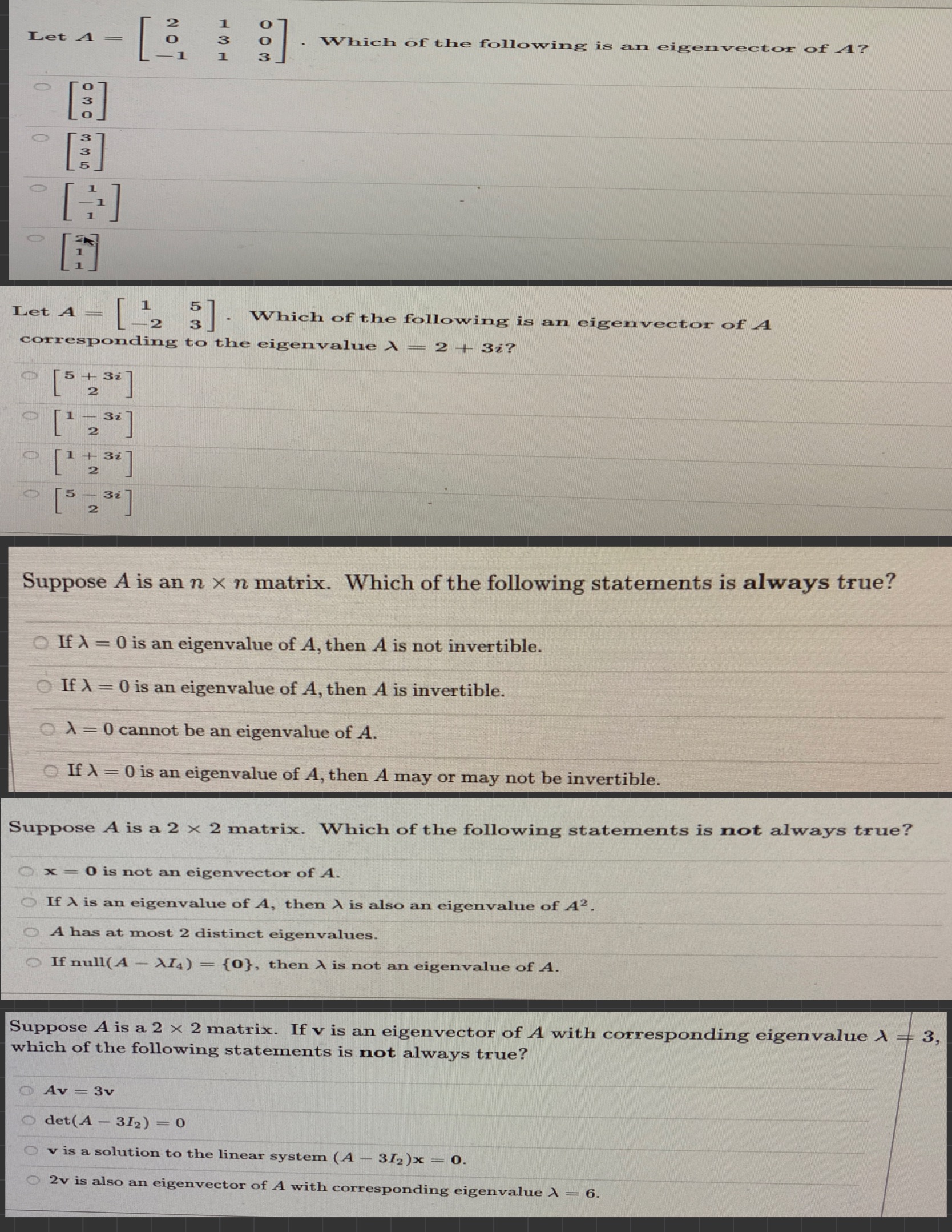 Let A WOO Which of the following is an