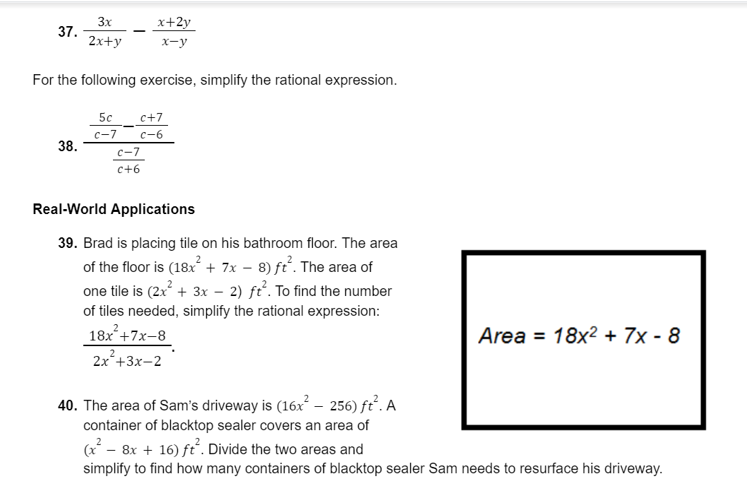 3x x+2y 37. 2xty x-y For the following exercise,
