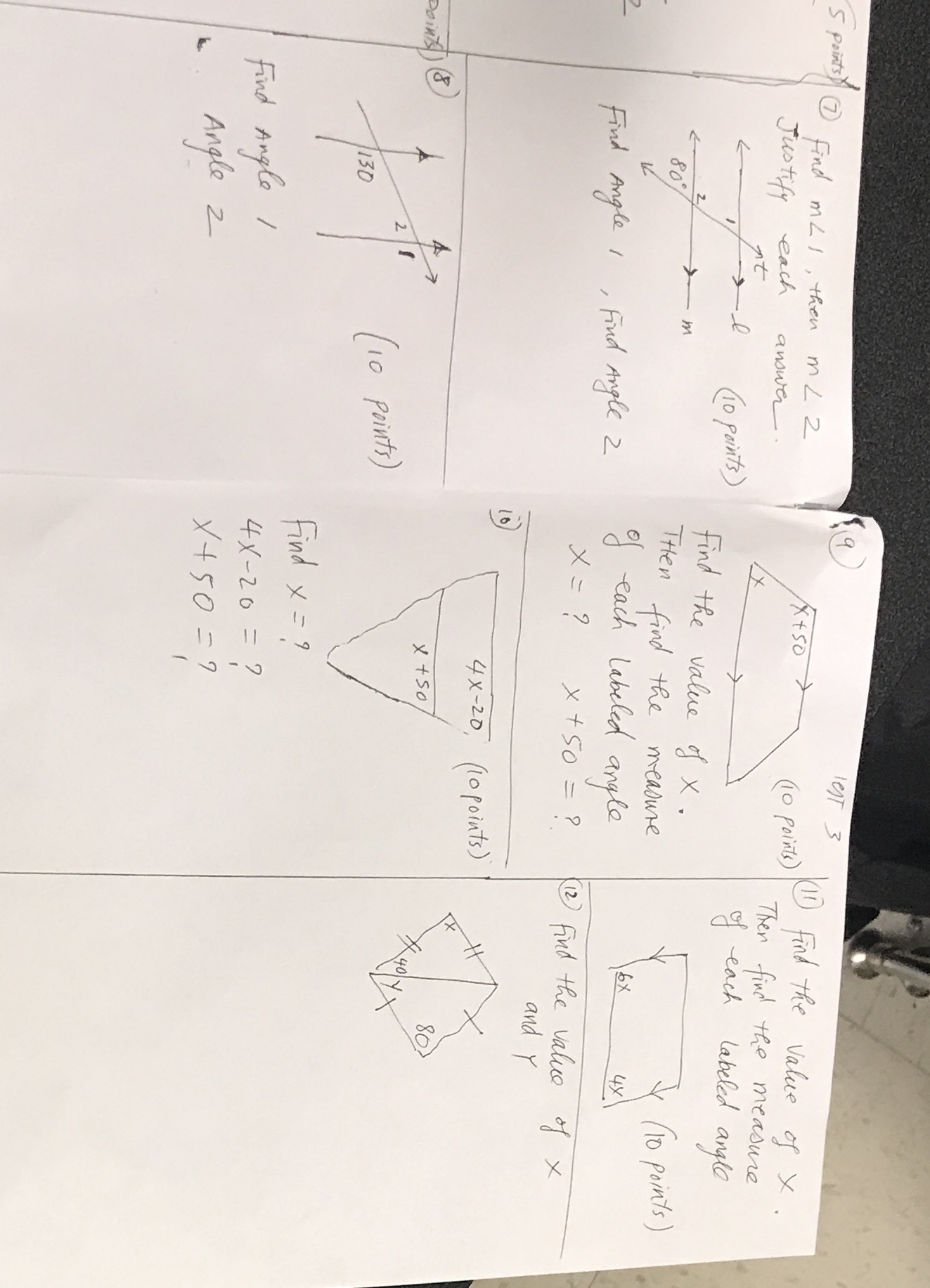 lent 3 5 points? @ Find mLI, then m / 2 /X+50 (