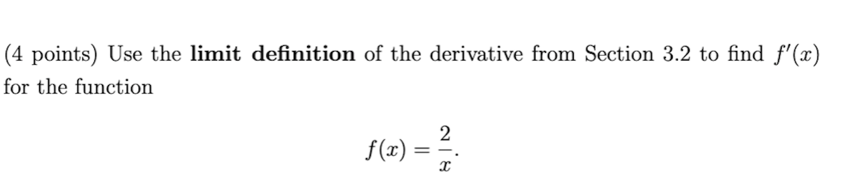 (2 points) Find the slope of the secant line