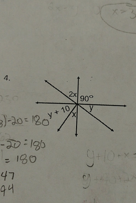 solve for x and y (from geometry L3 vertical
