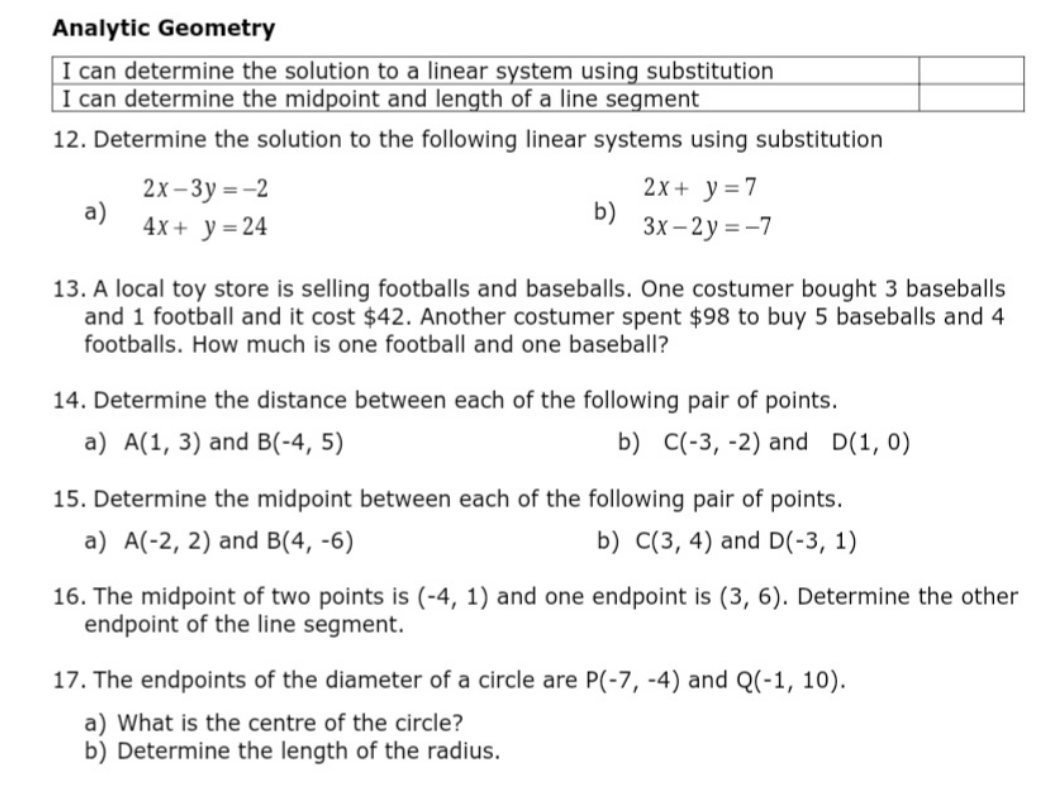 please make the letters big and clear Analytic