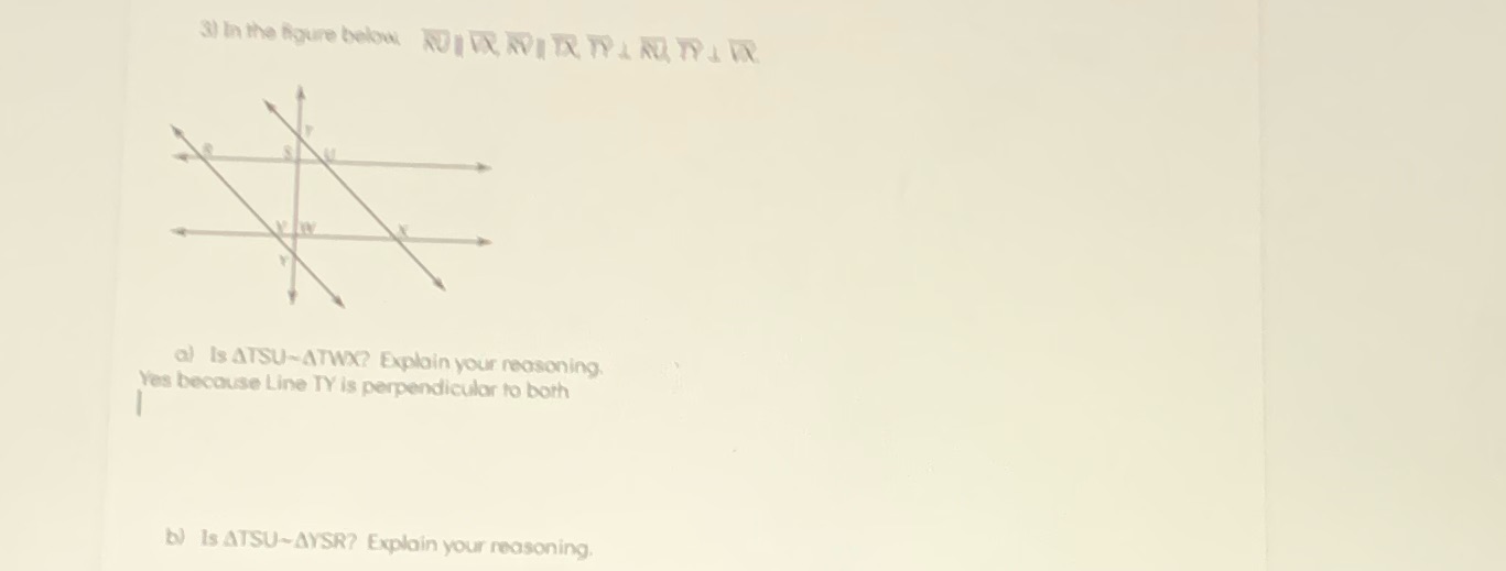 Explain 3 a and b 3) In the figure below