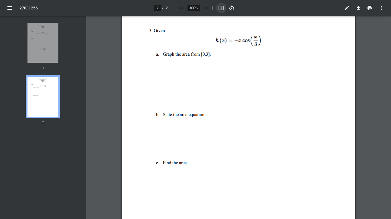 E 27031256 1 / 2 100% + 1. Give x + 4x -12 9 (2)