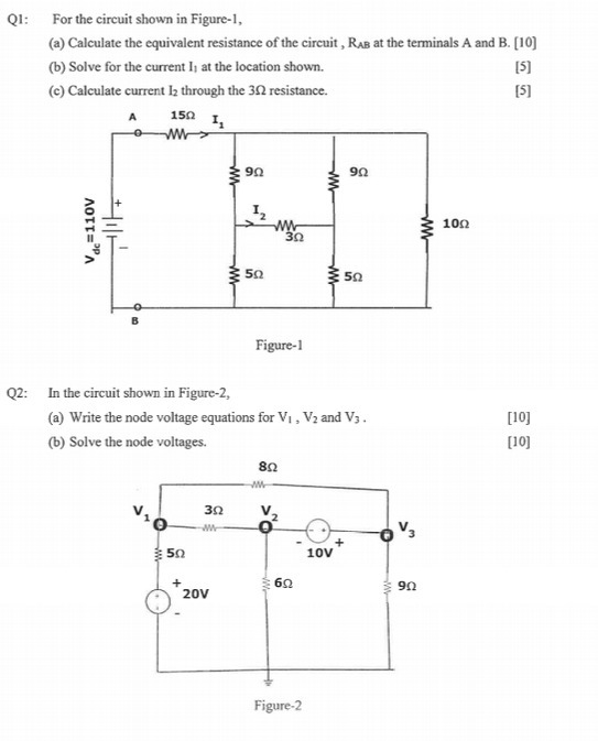 Q1: For the circuit shown in Figure-1, (a)