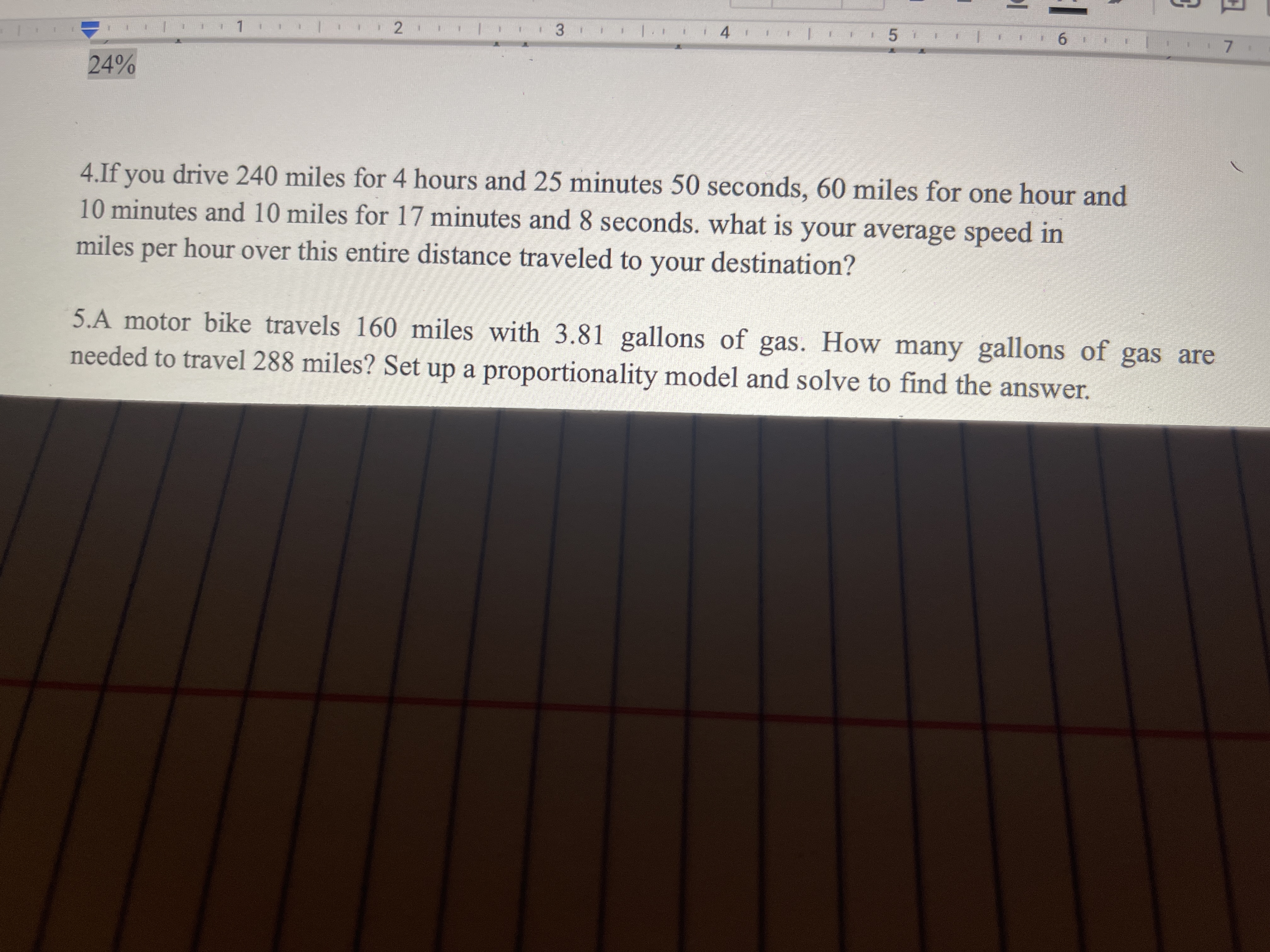 V , 60 miles for one hour and 10 minutes and 10