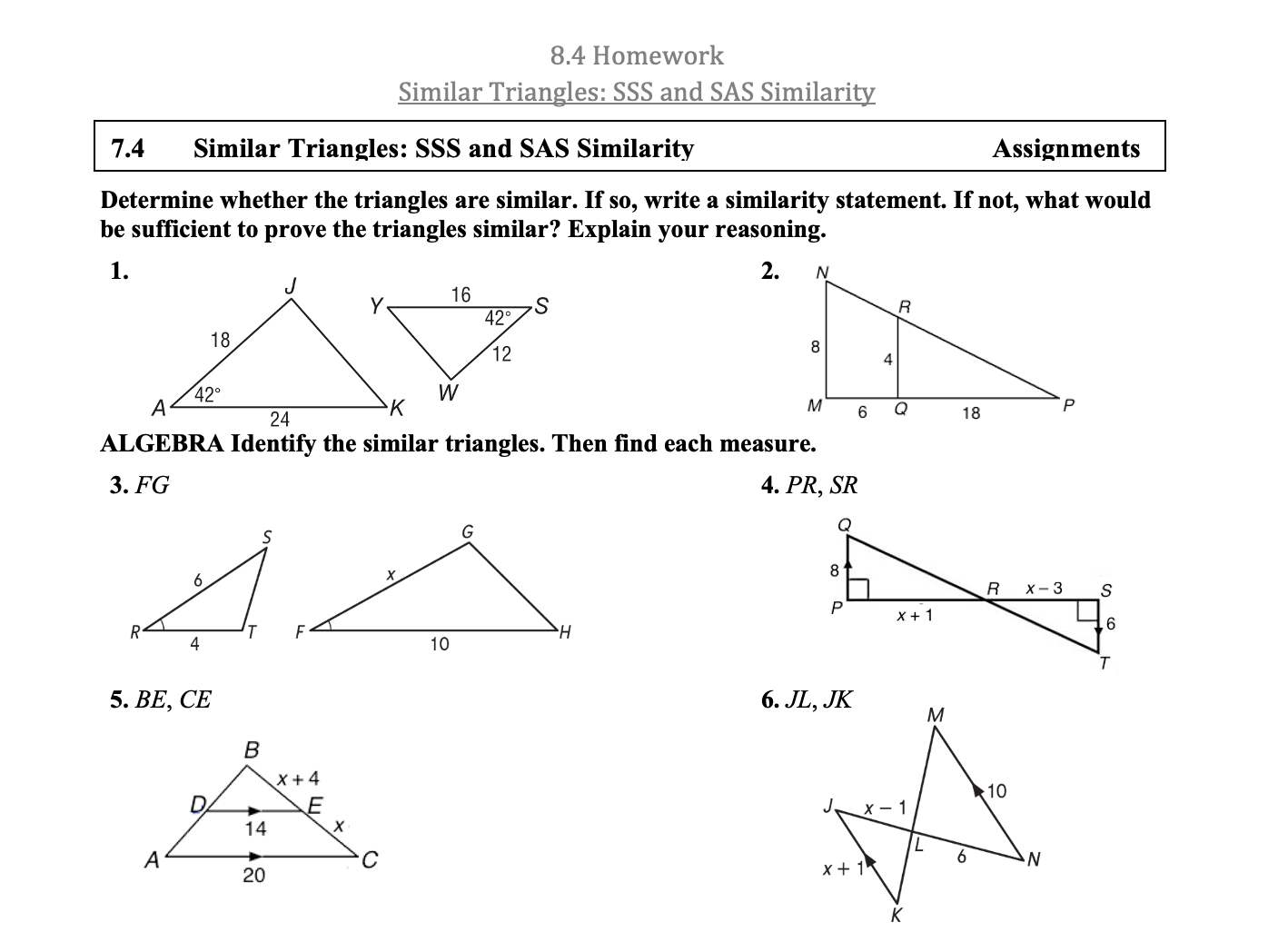 Please help! Thank you! 8.4 Homework Similar