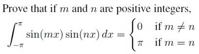 Prove that if m and n are positive integers, TT 0