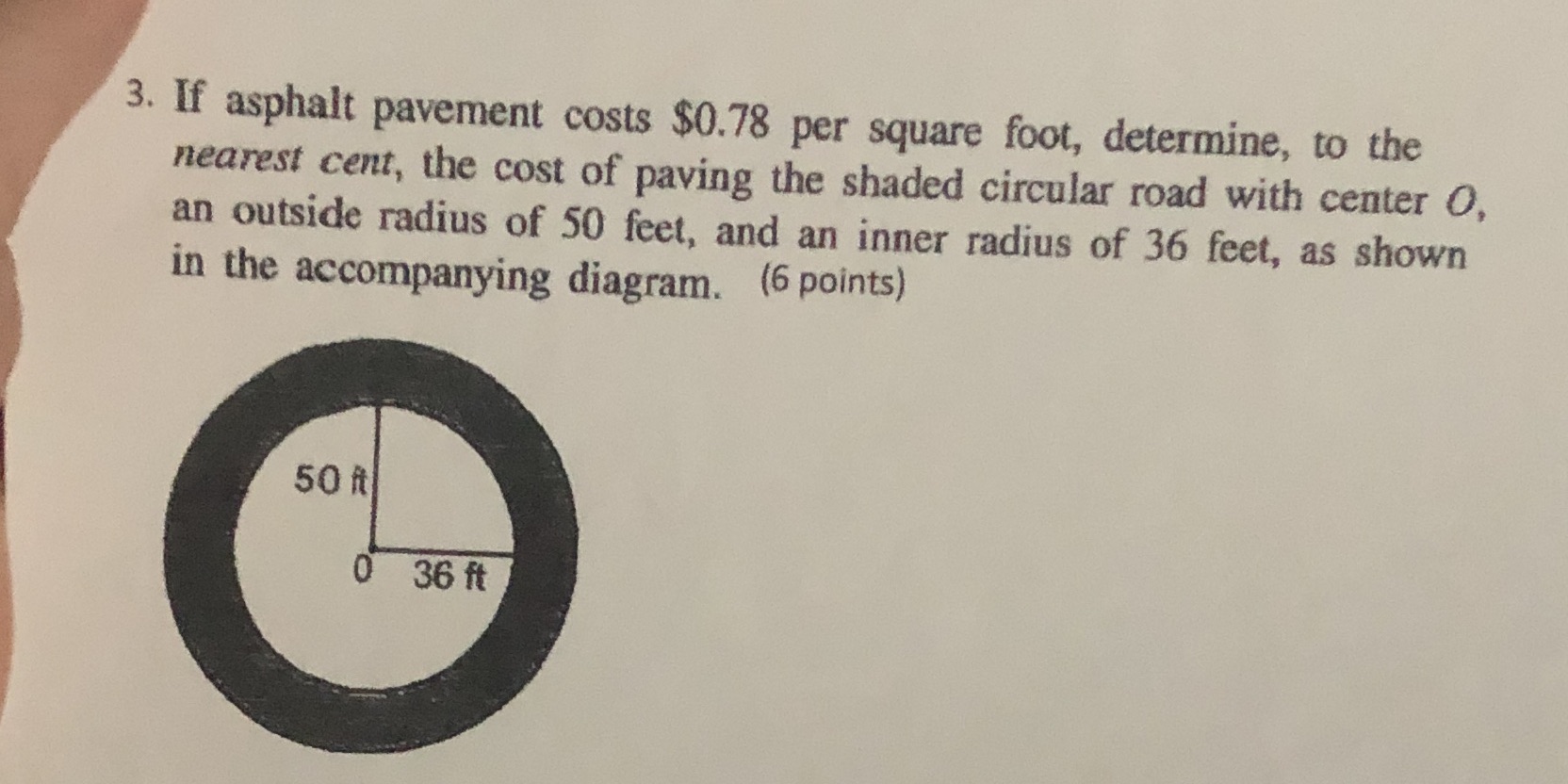 I need help 3. If asphalt pavement costs $0.78
