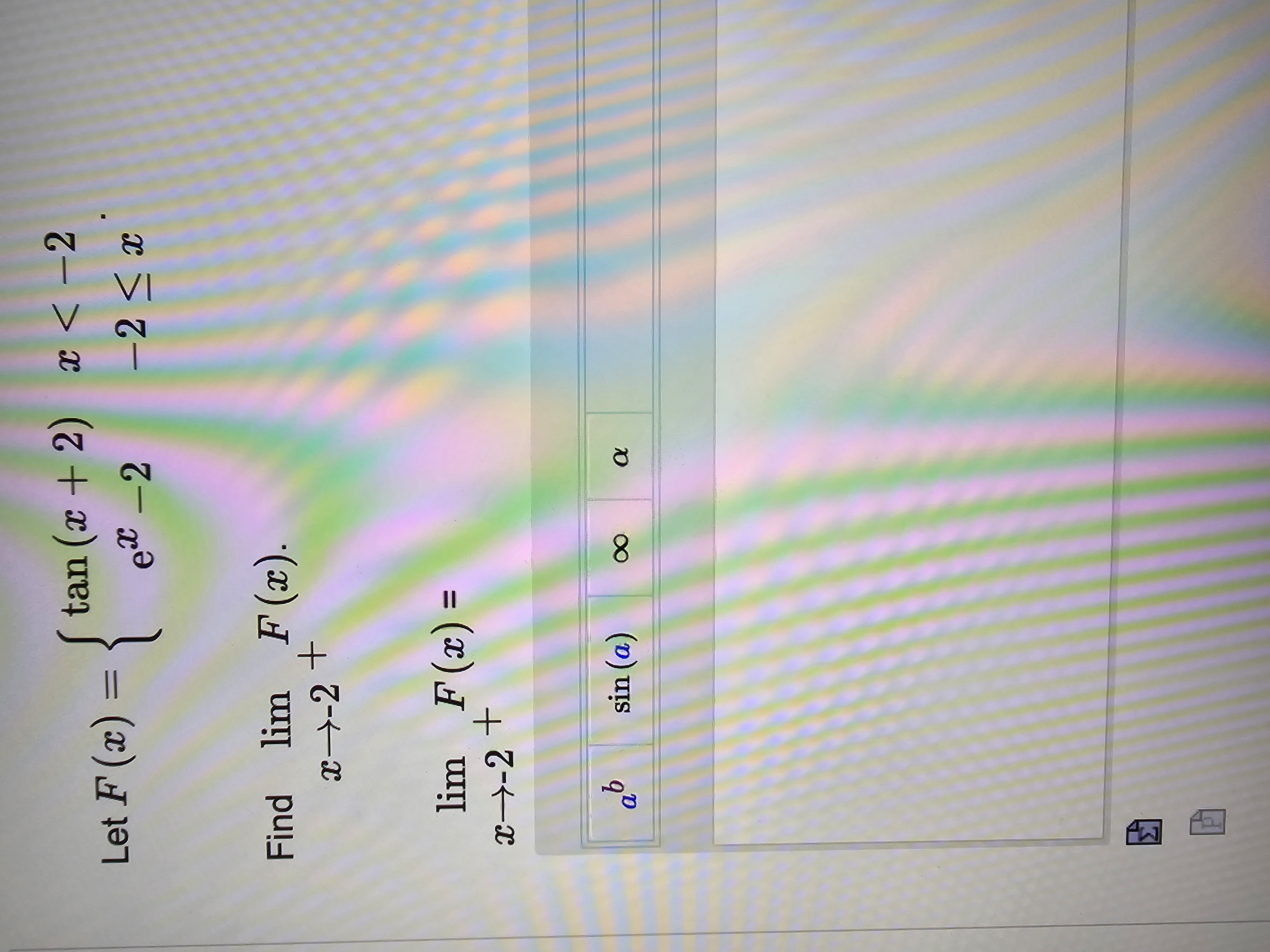 tan (x + 2) - 2 + a sin (a) OO a