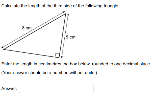 Question 4: Calculate the length of the third