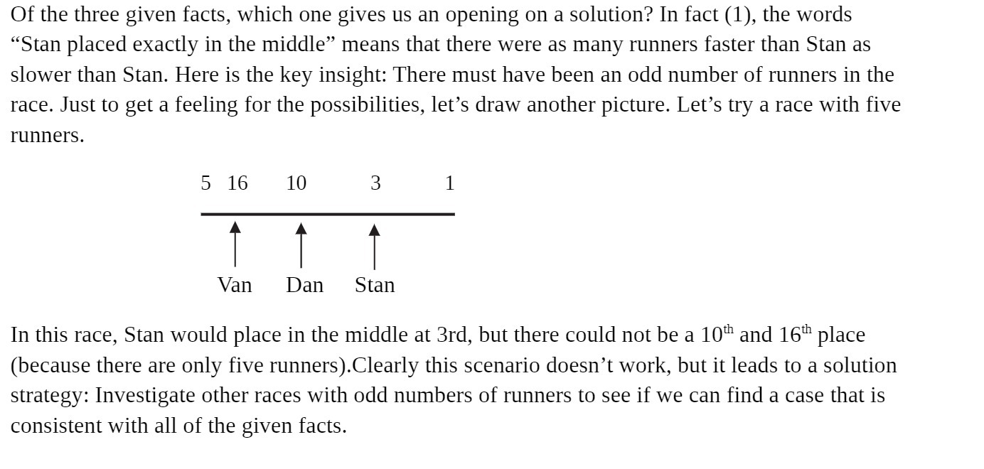 Of the three given facts, which one gives us an