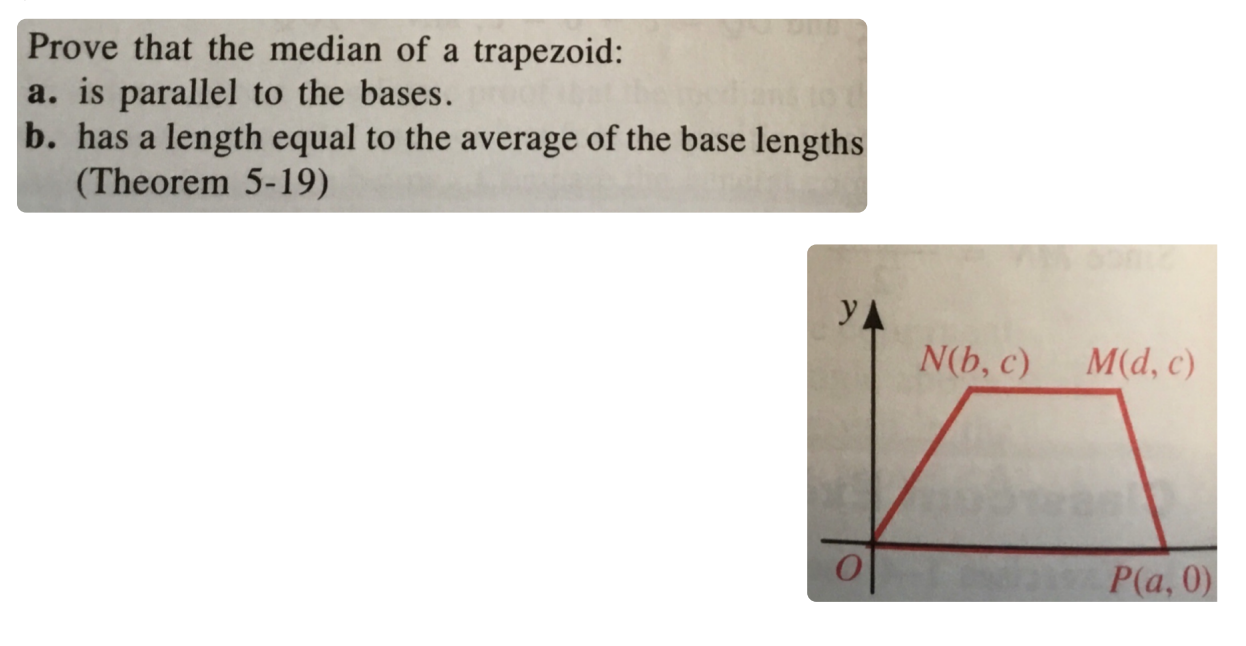 please solve Prove that the median of a