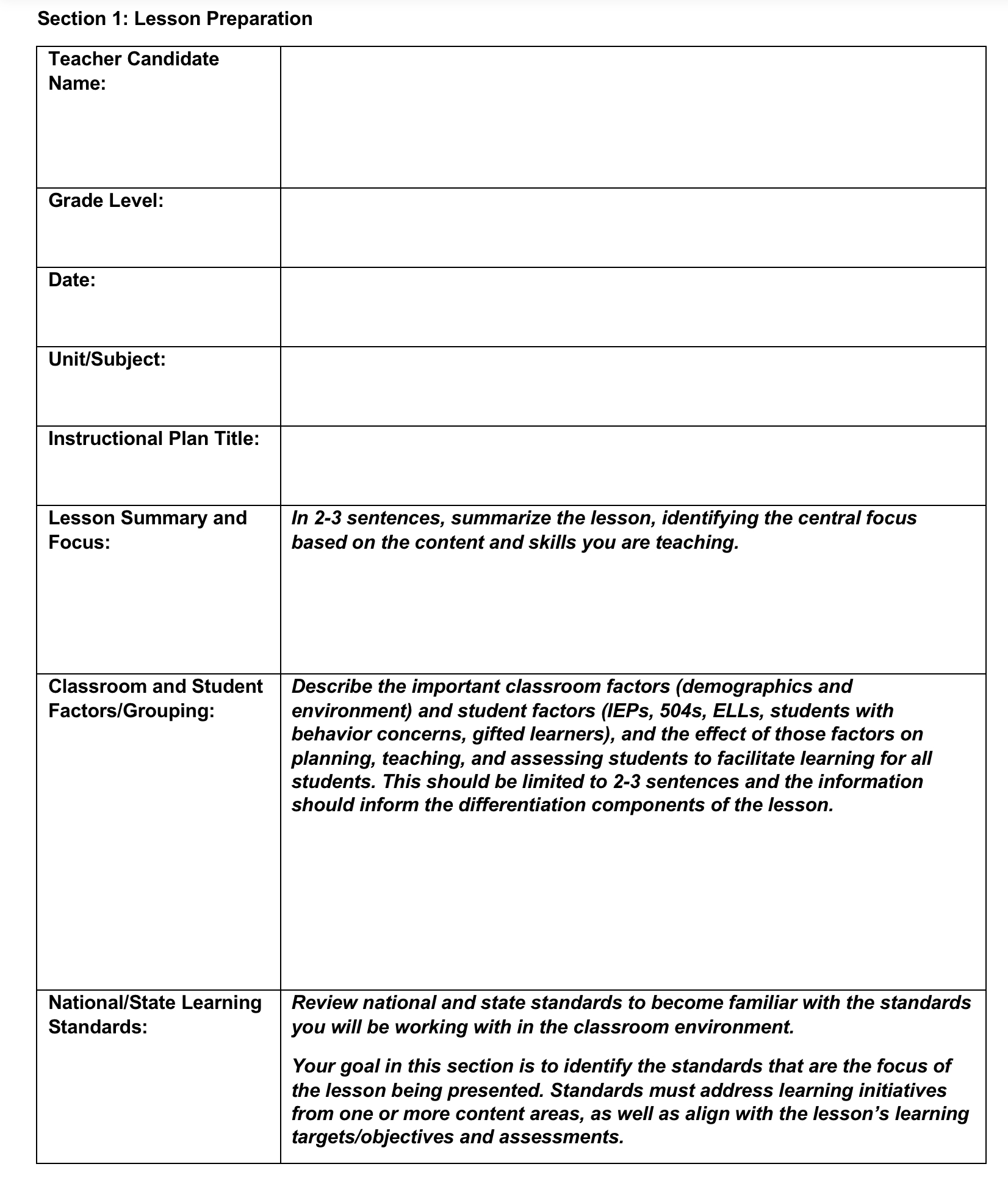 Incorporating content from other subject areas