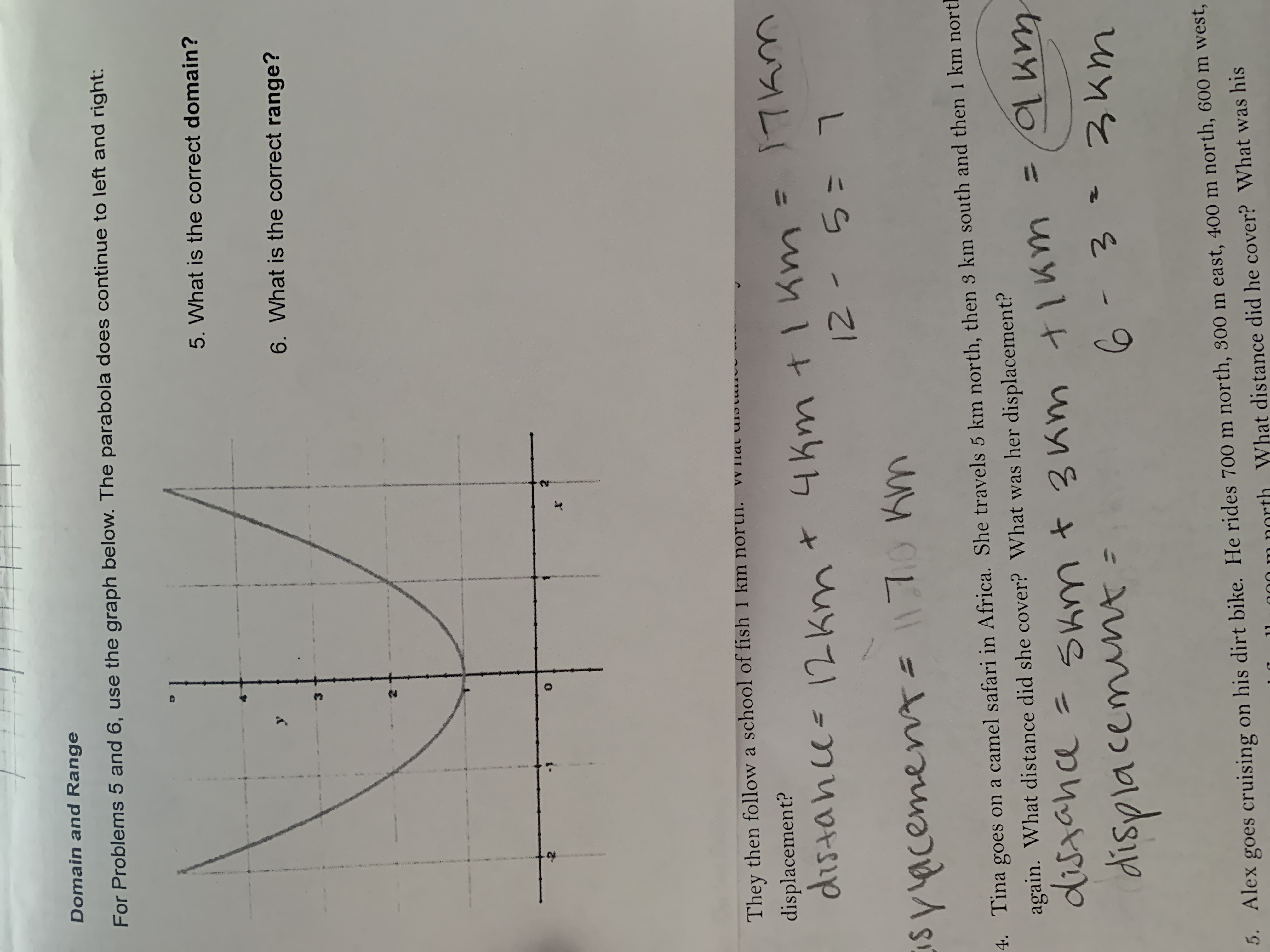 Domain and Range For Problems 5 and 6, use the