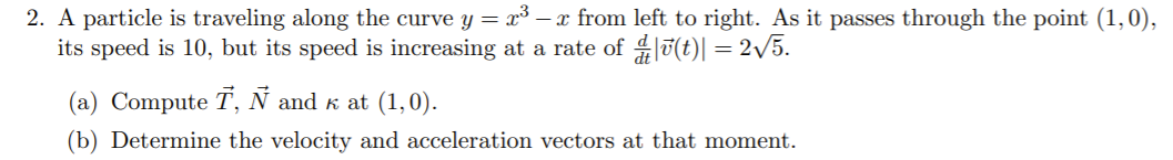 Space Curves: T(t ) = F' (t ) N ( t ) =
