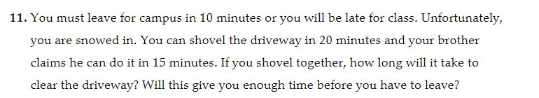 Use rational equations to solve. Each exercise is