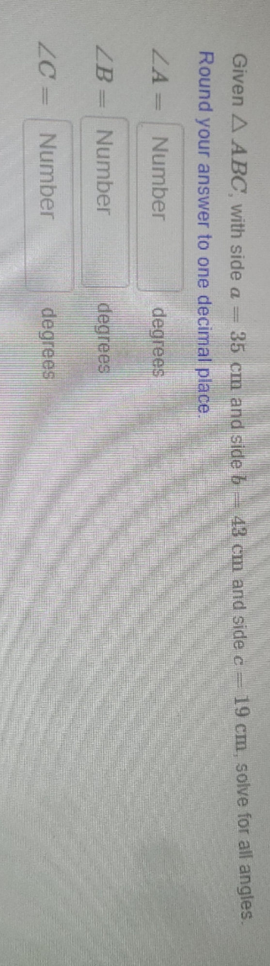 let me know if I need to type it out Given A ABC,