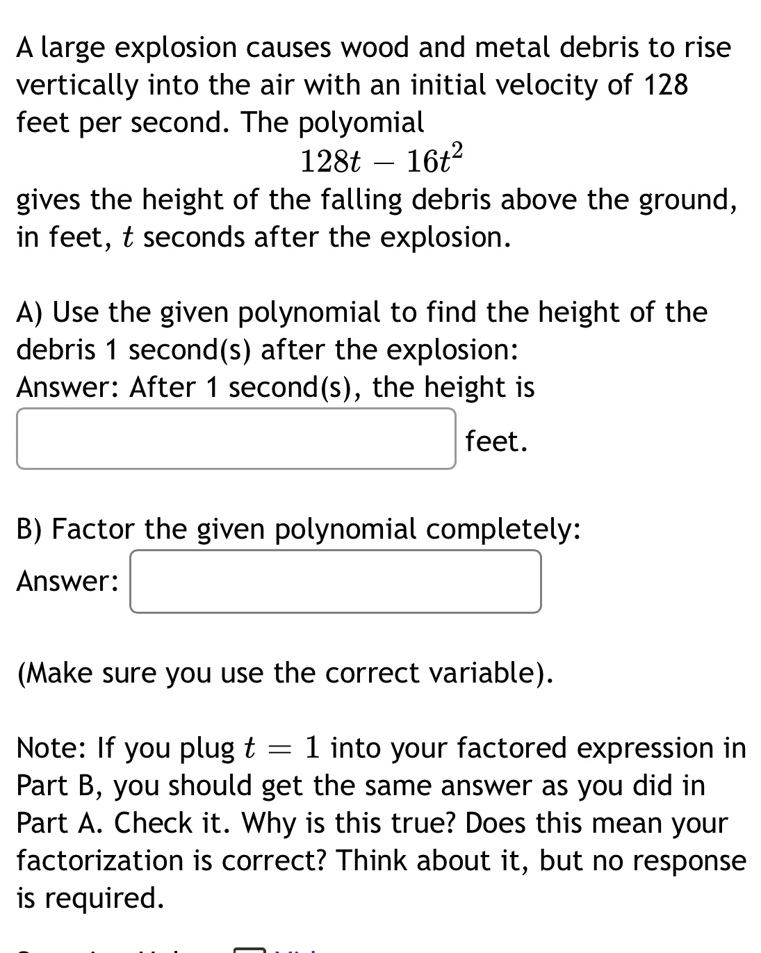 A large explosion causes wood and metal debris to