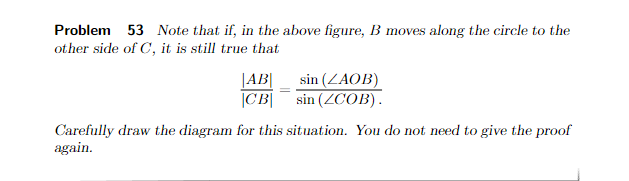 The cross-ratio Problem 52 In the diagram O B A C