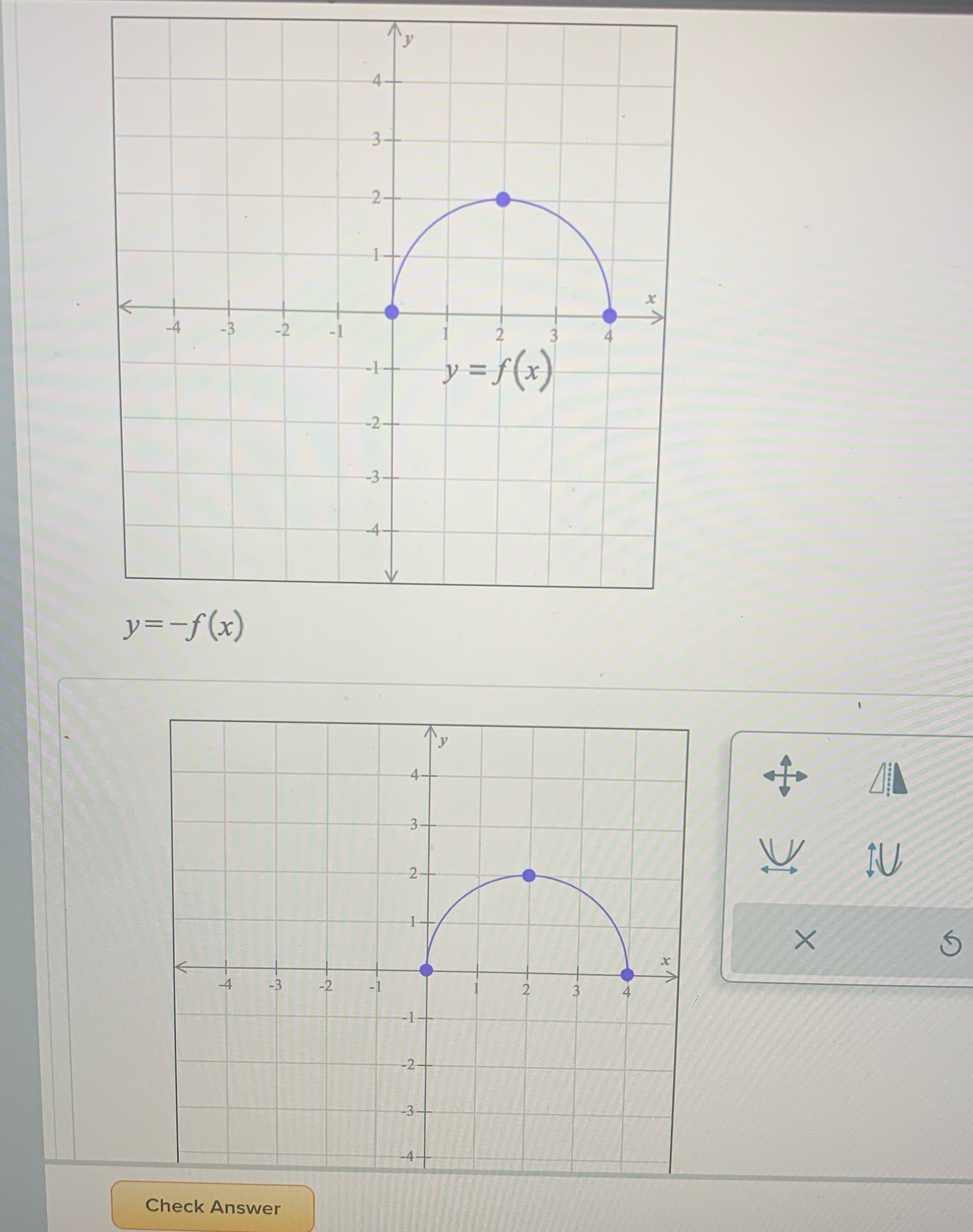 Use the graph of y=f(x) to graph the giving