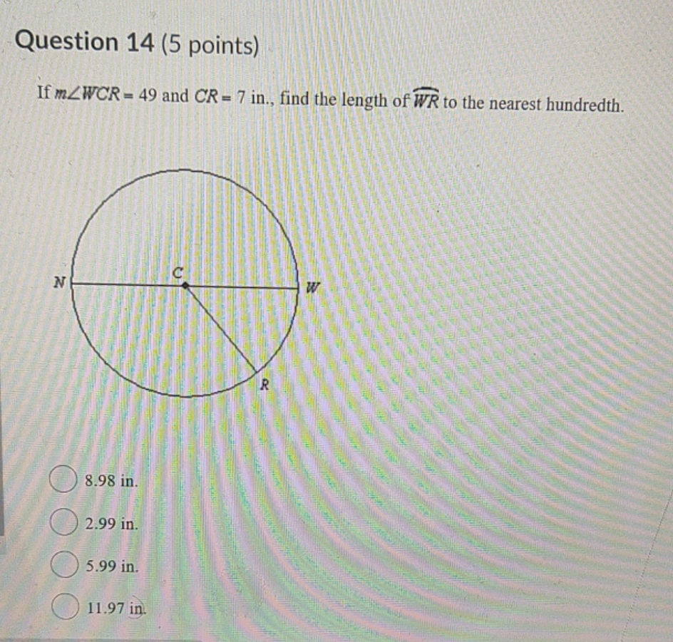 I need help with this one. Question 14 (5 points)