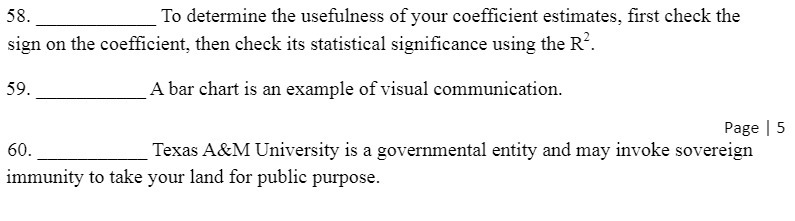 58. To determine the usefulness of your