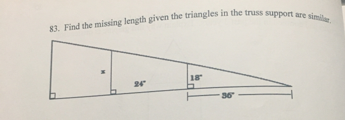 geometry geometry 83. Find the missing length