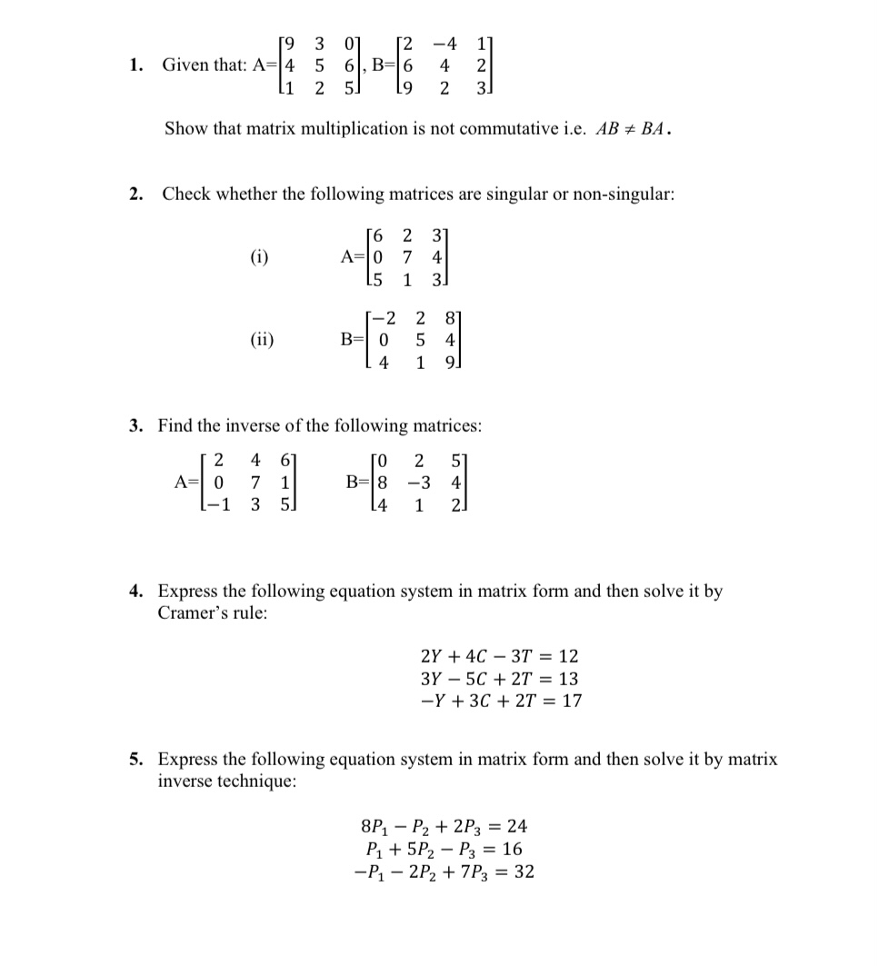 9 3 O 2 4 1 1. lGiven that: A= 4 5 6 ,B= 6 4- 2 1