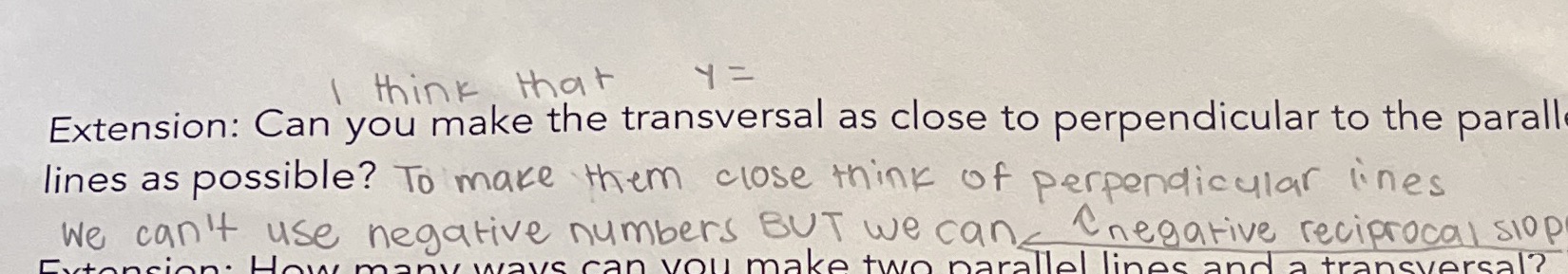 Question: Can you make a transversal as close to