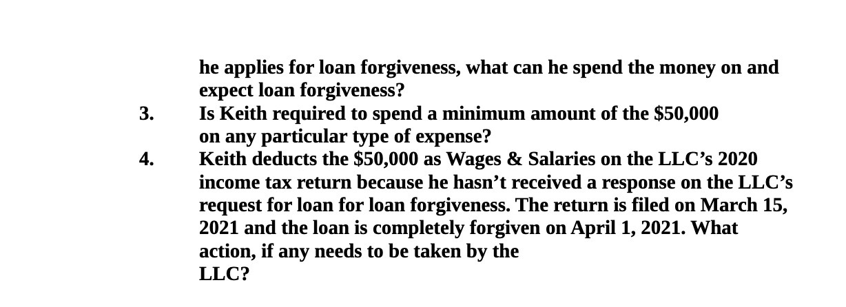 he applies for loan forgiveness, what can he