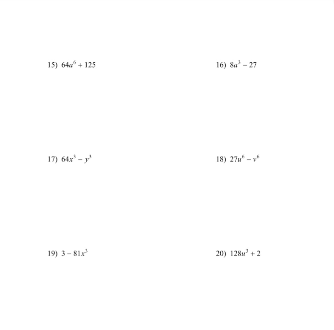 Factor each completely. 1) m' +9m + 18 2) a