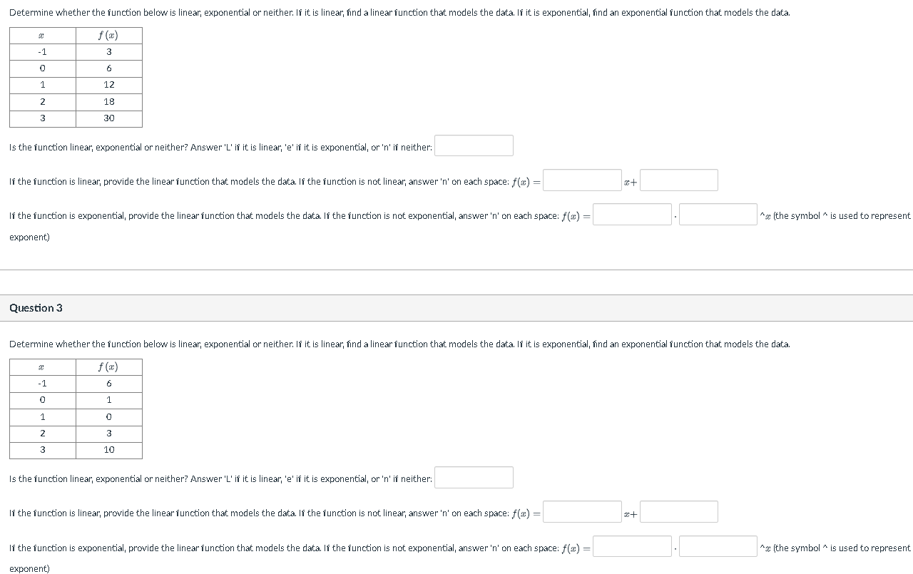 Determine whether the function below is linear,