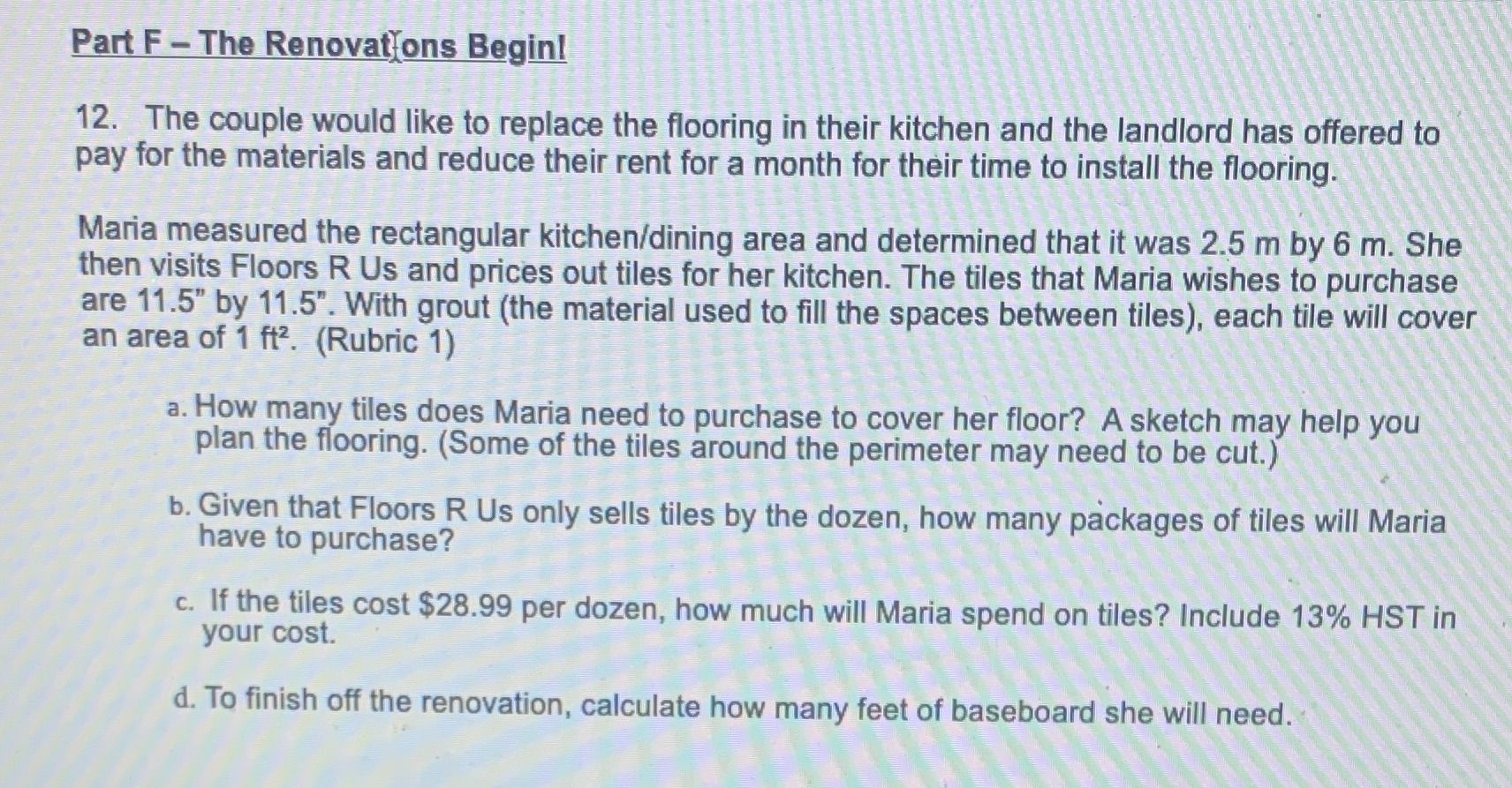 Part F - The Renovations Begin! 12. The couple